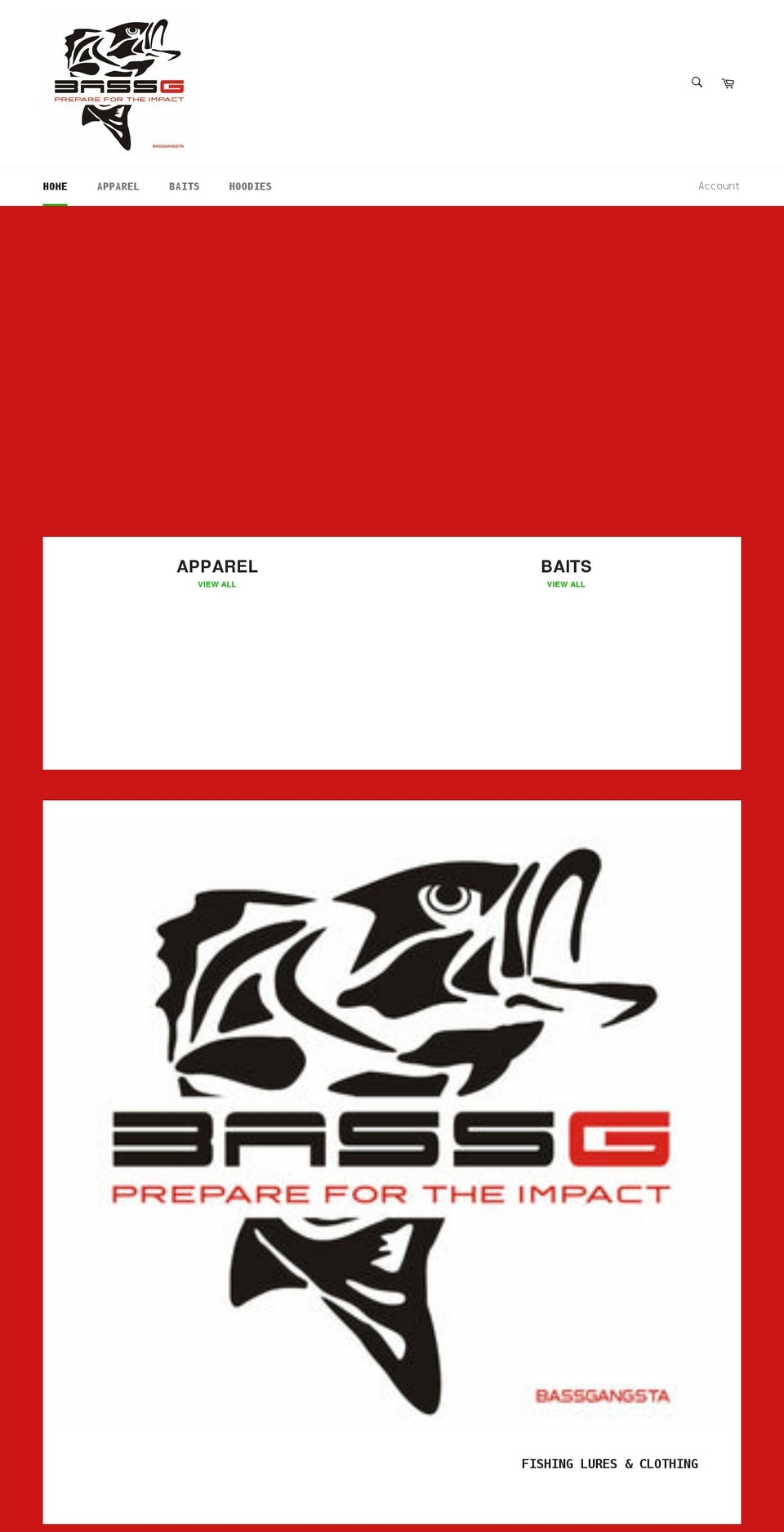 bassgangsta.com shopify website screenshot