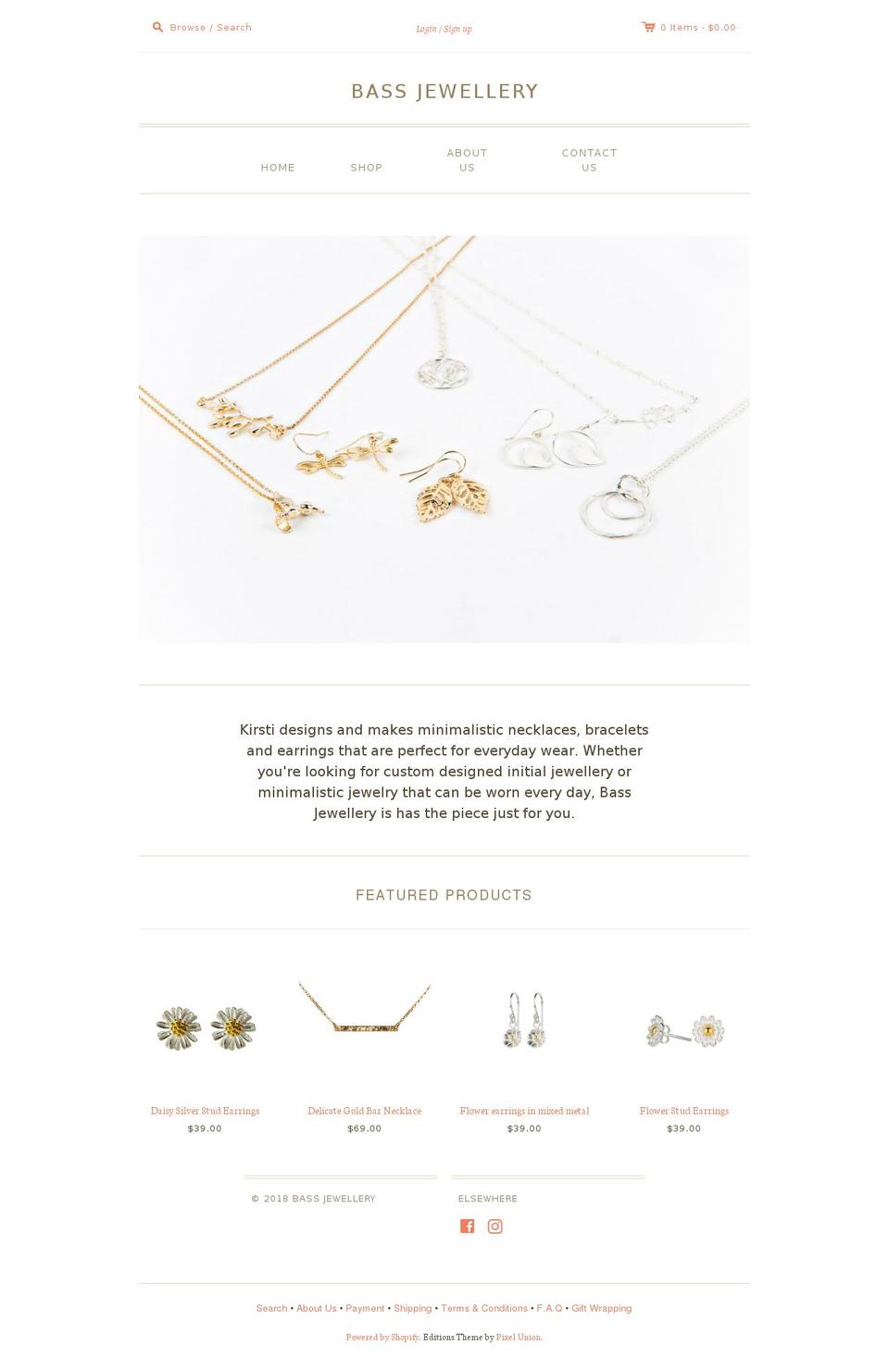 bassjewellery.net shopify website screenshot