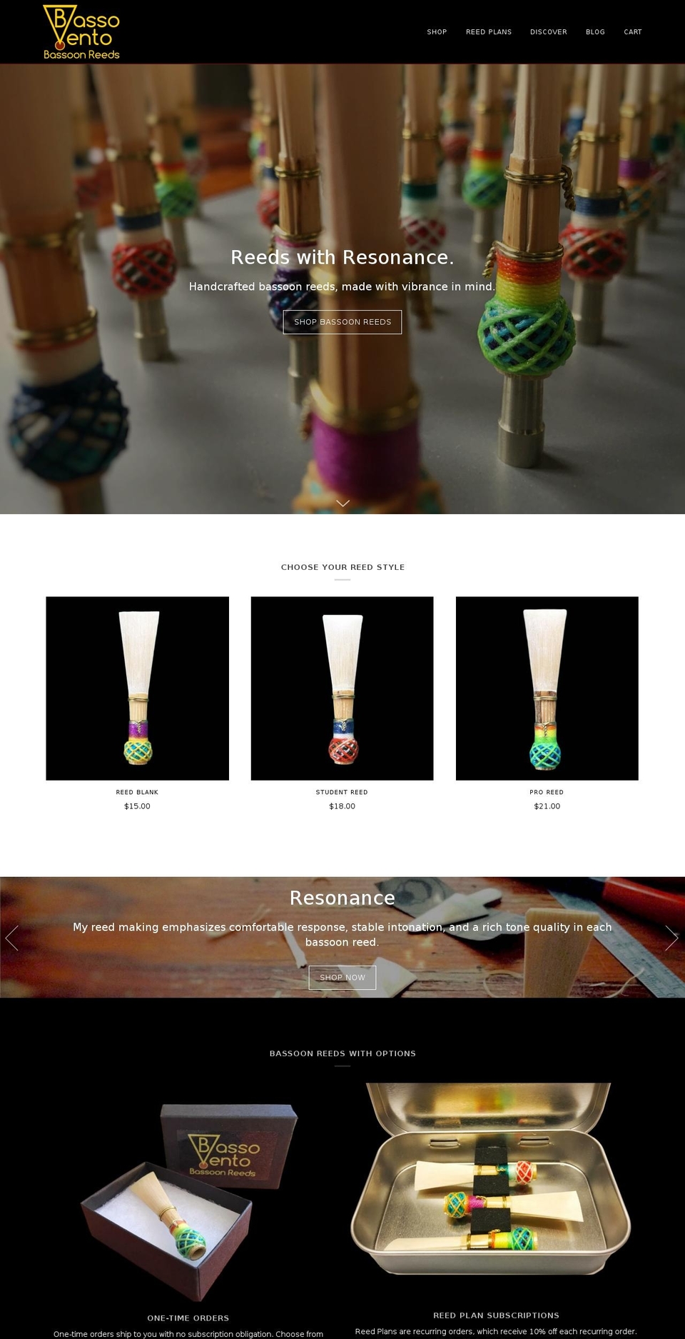 bassovento.com shopify website screenshot