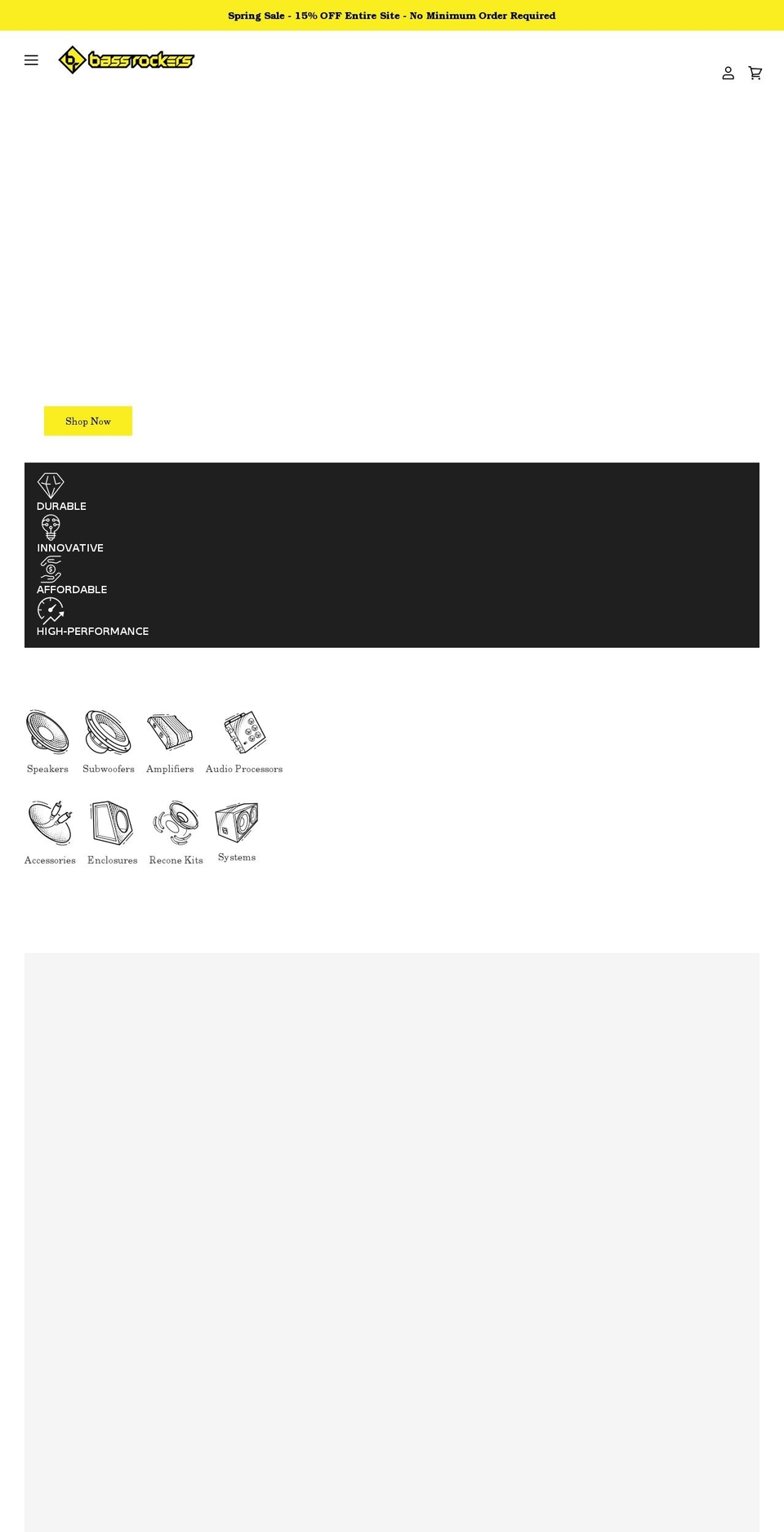 bassrockers.com shopify website screenshot