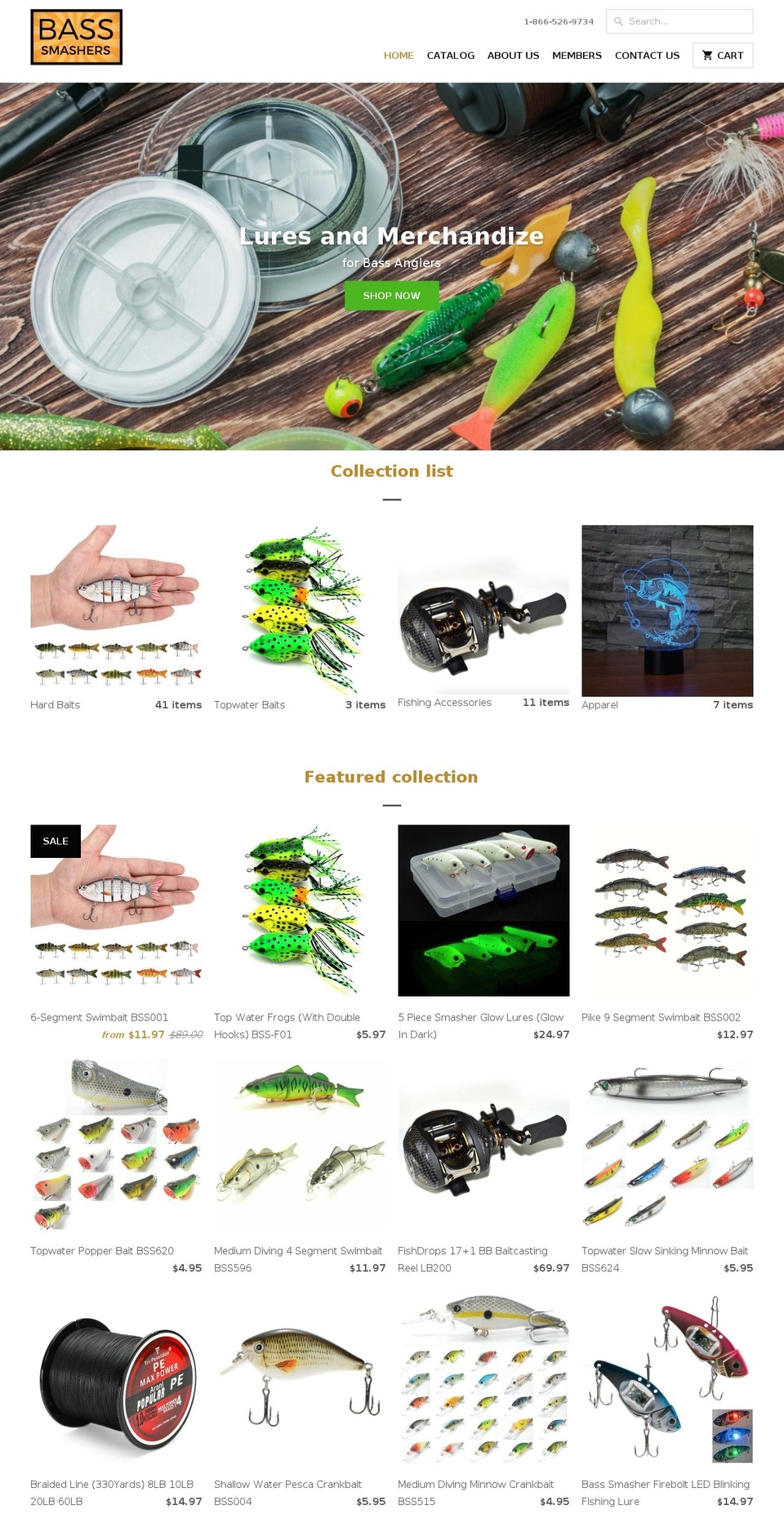 basssmasher.com shopify website screenshot