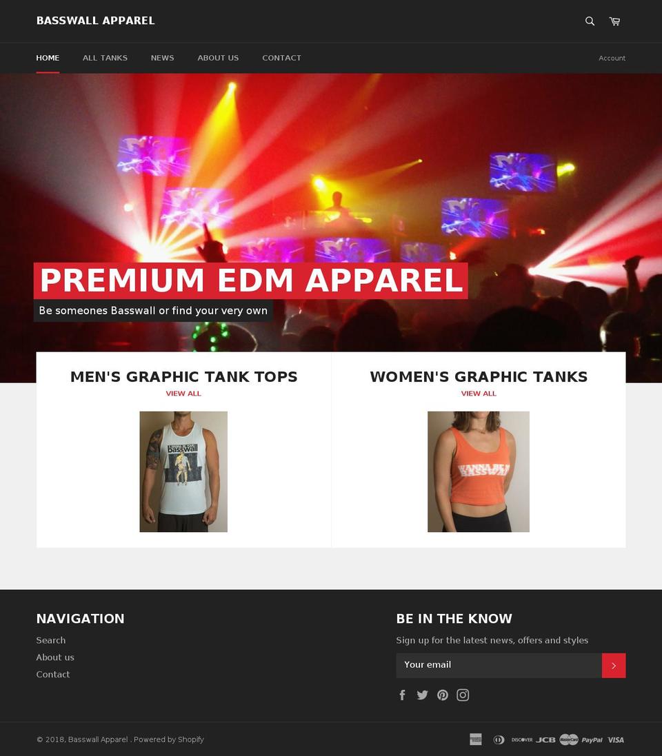 basswallapparel.com shopify website screenshot