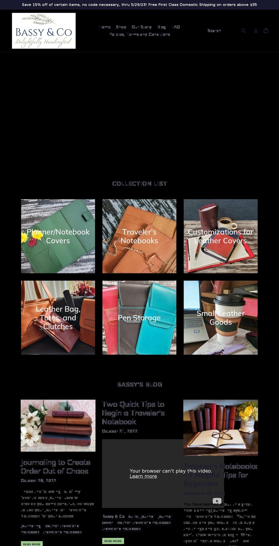 bassyandco.com shopify website screenshot