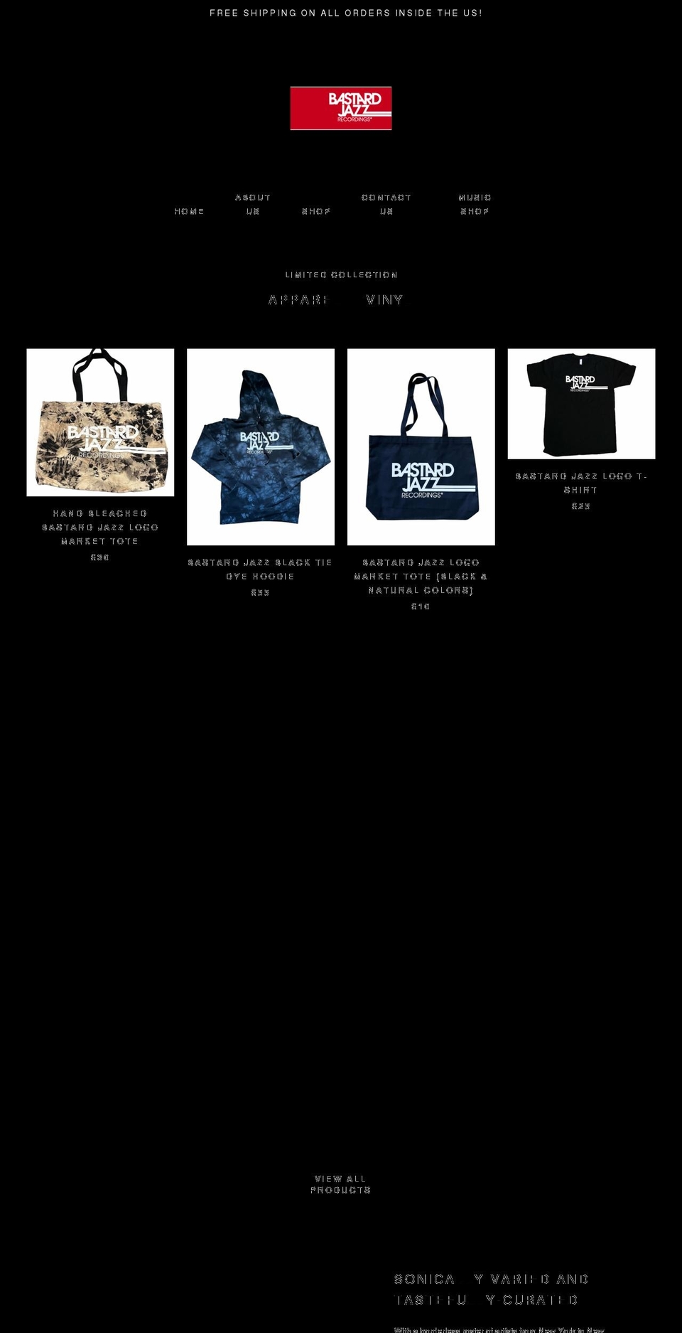 bastardjazzshop.com shopify website screenshot