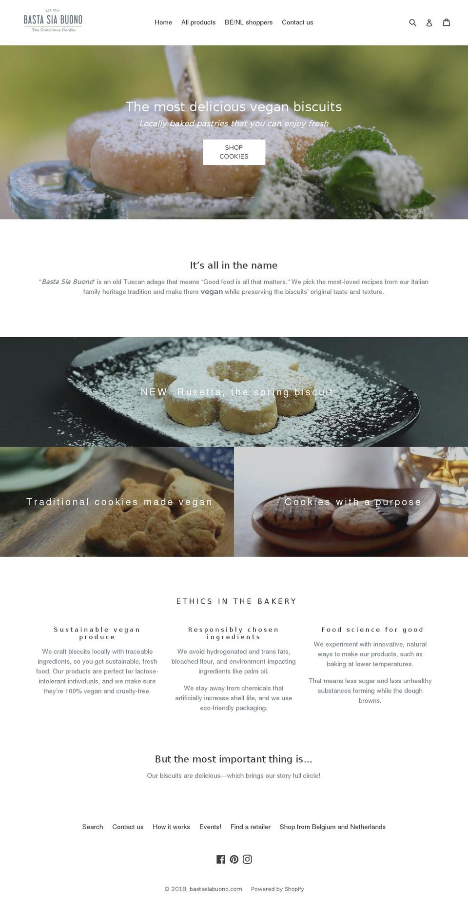 bastasiabuono.com — Shopify storefront screenshot