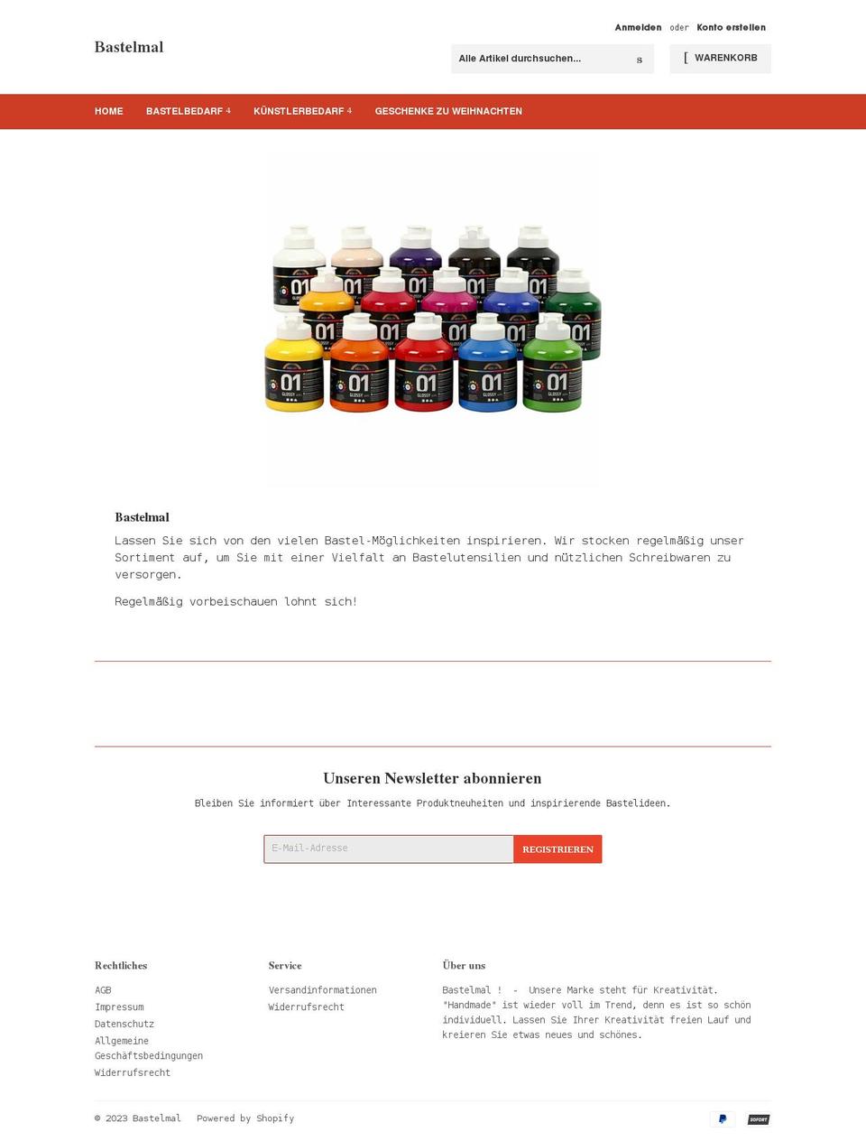 bastelmal.de shopify website screenshot