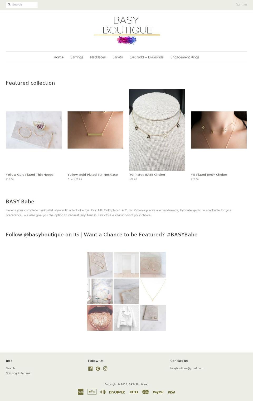 basyboutique.com — Shopify storefront screenshot