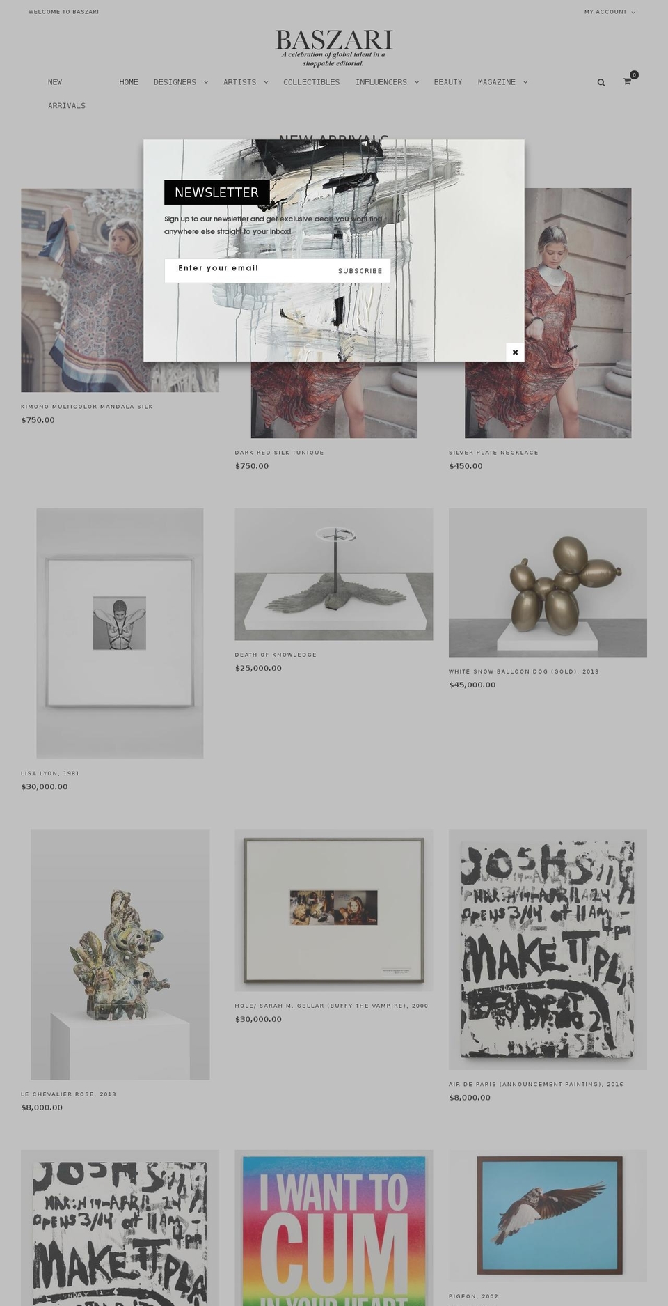 baszari.com — Shopify storefront screenshot