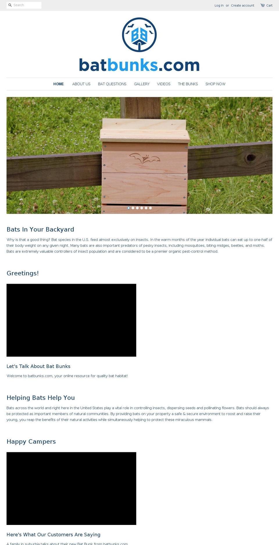 batbunk.net shopify website screenshot