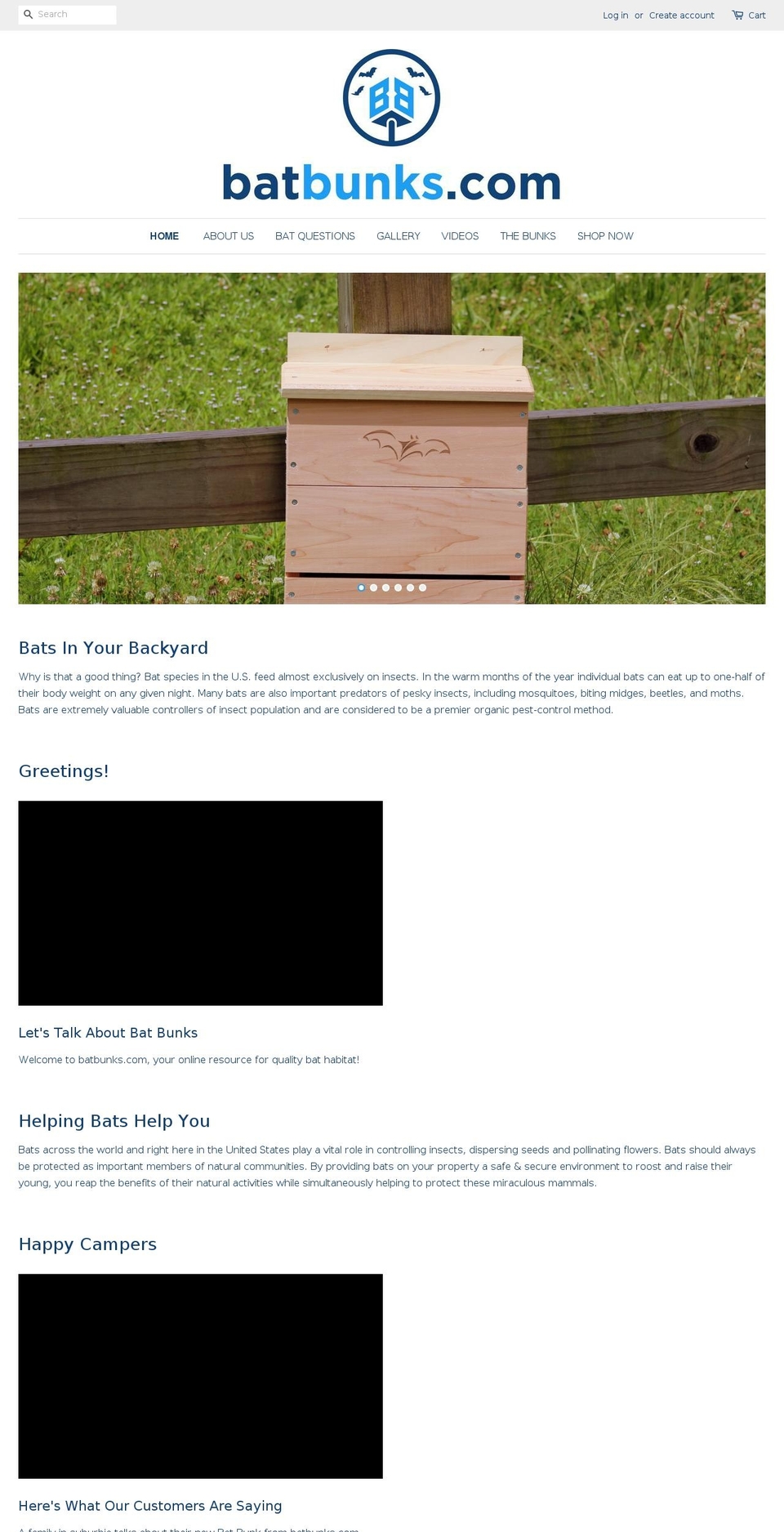 batbunks.net shopify website screenshot