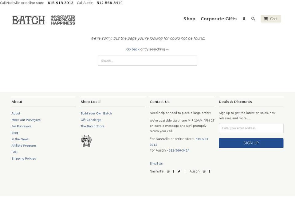 batchbirmingham.com shopify website screenshot