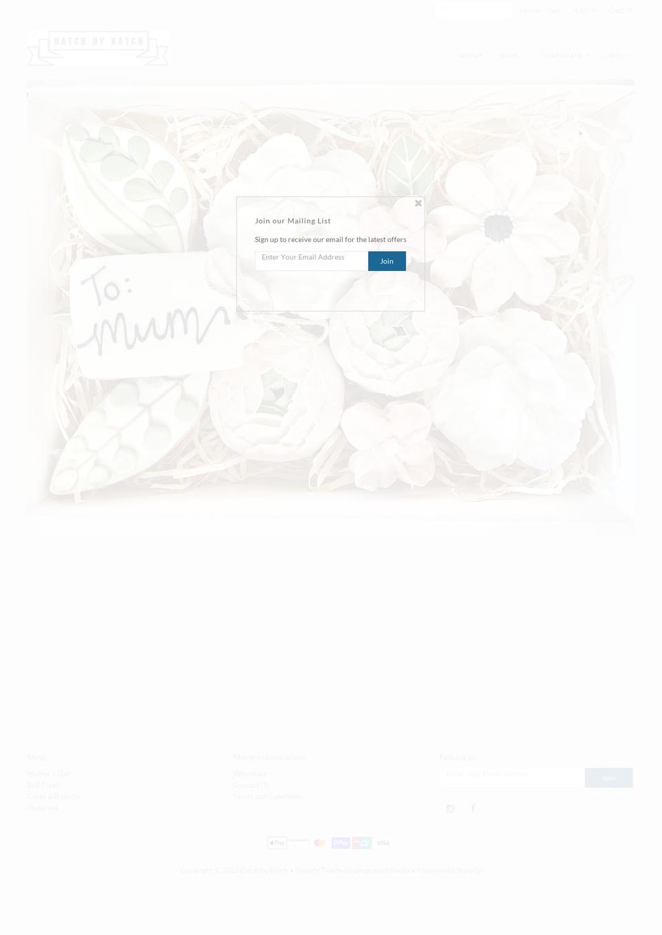 batchbybatch.com.au shopify website screenshot