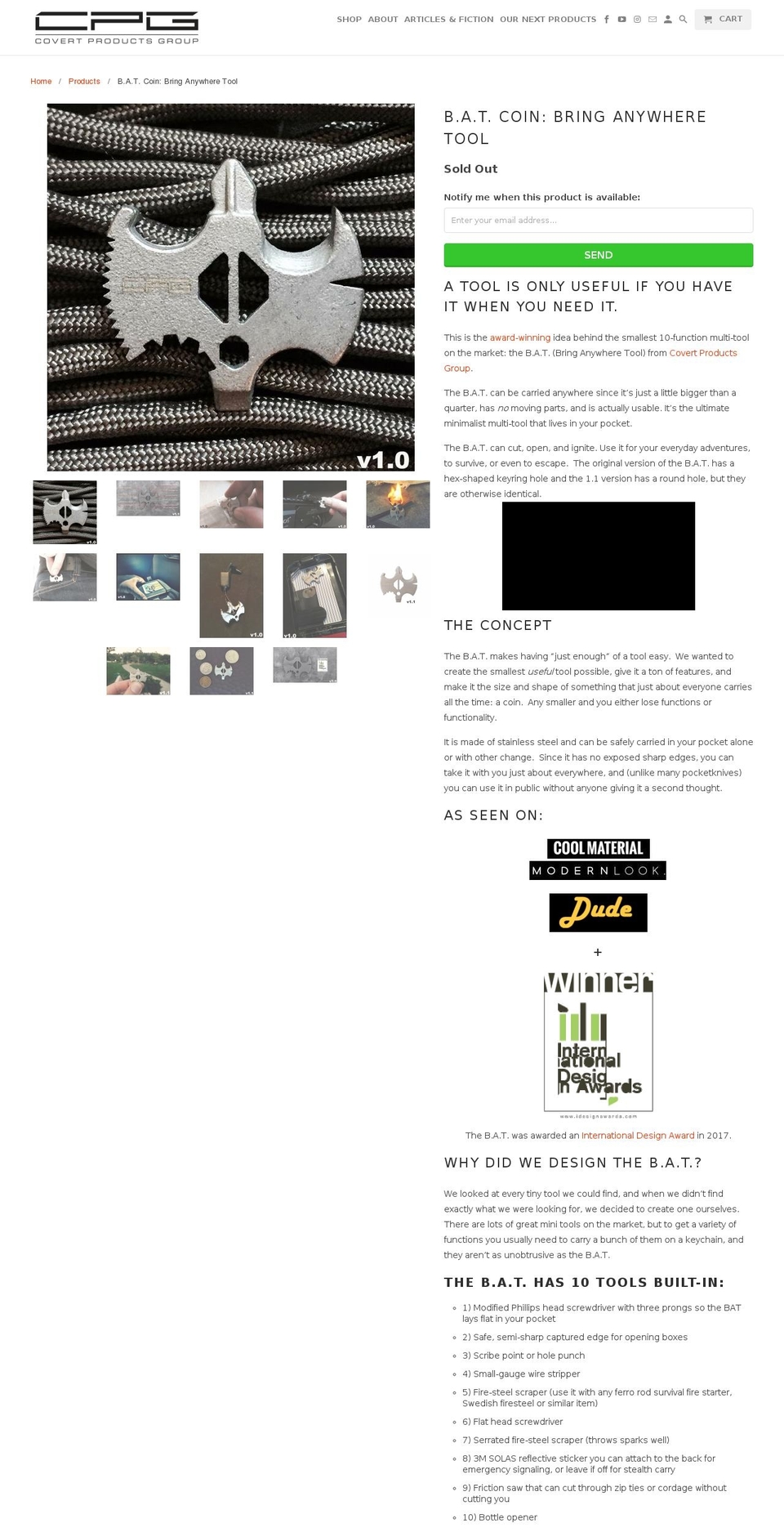 batcoins.com — Shopify storefront screenshot