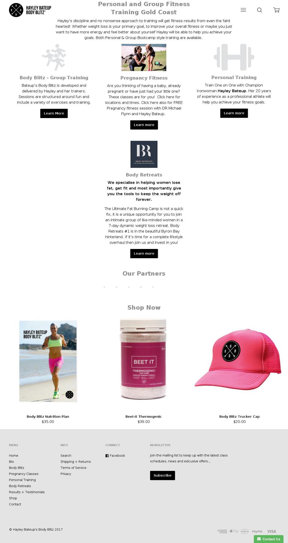 BBB Shopify theme site example bateupsbodyblitz.com.au