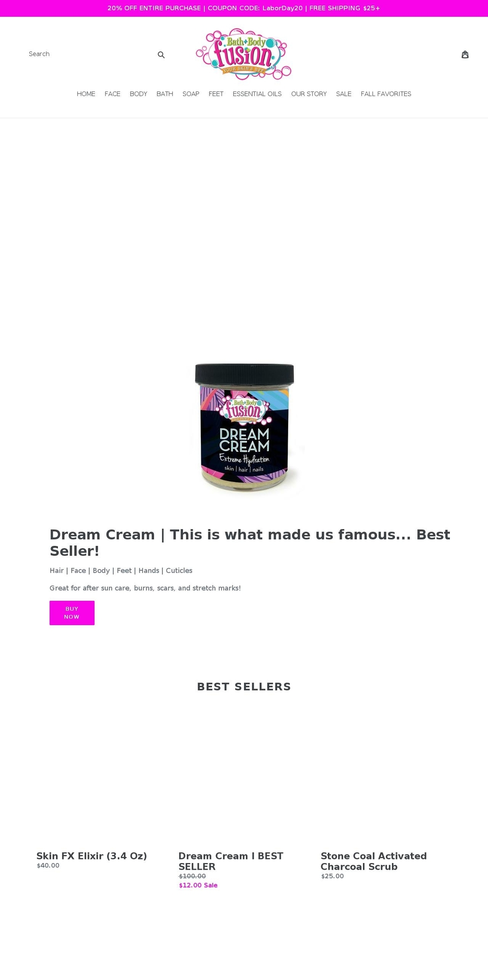 bathandbodyfusion.com — Shopify storefront screenshot
