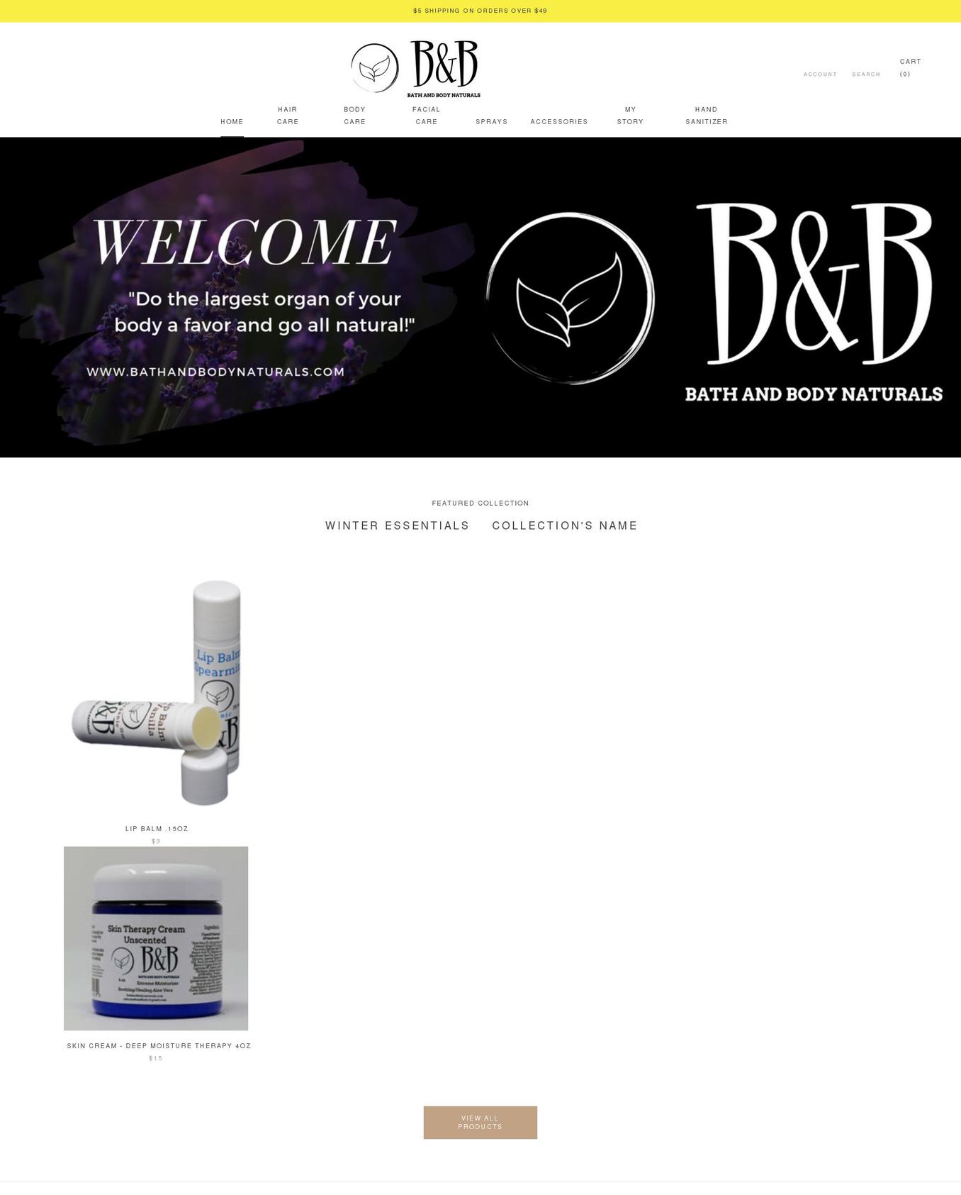 bathandbodynaturals.com shopify website screenshot