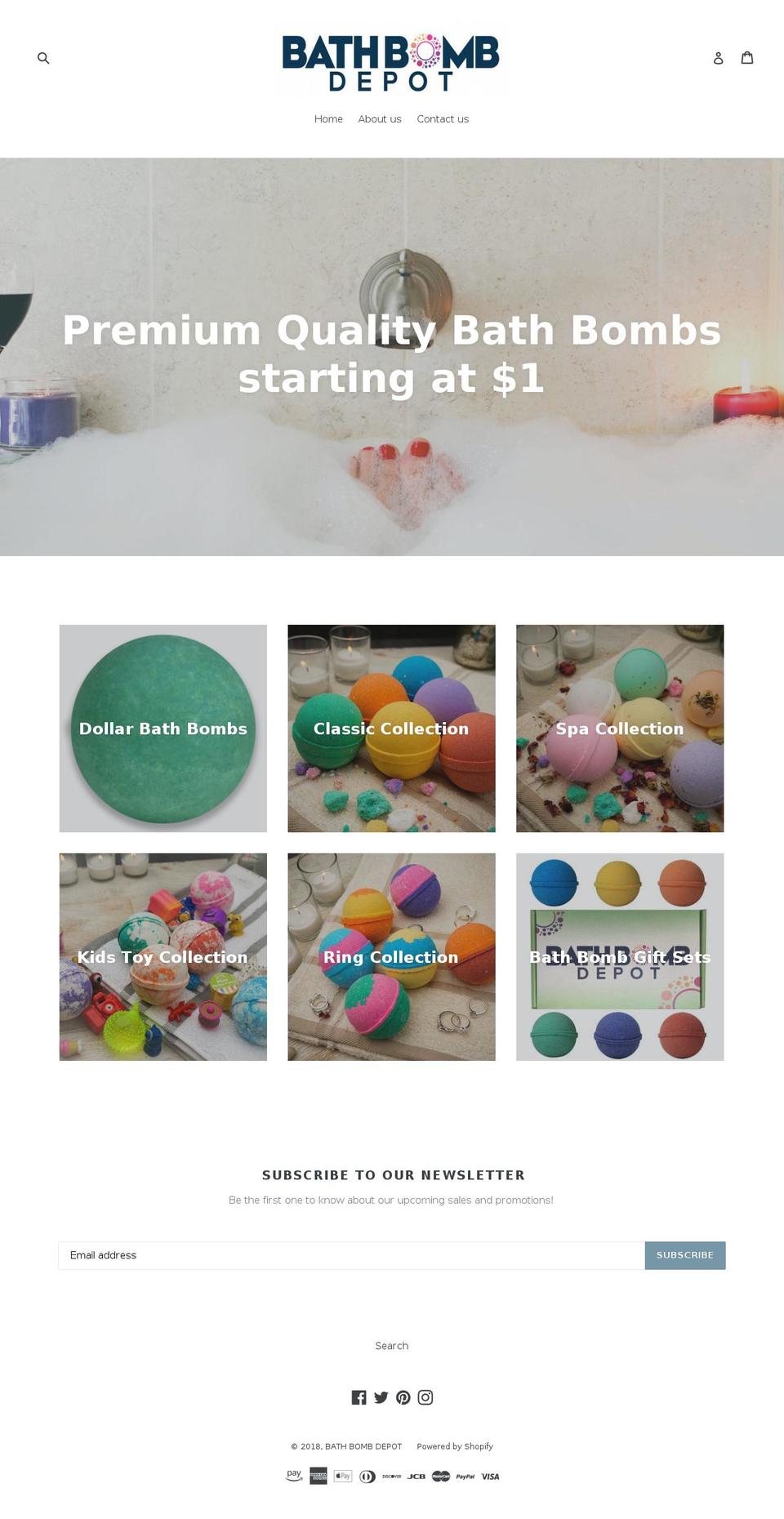 bathbombdepot.com — Shopify storefront screenshot