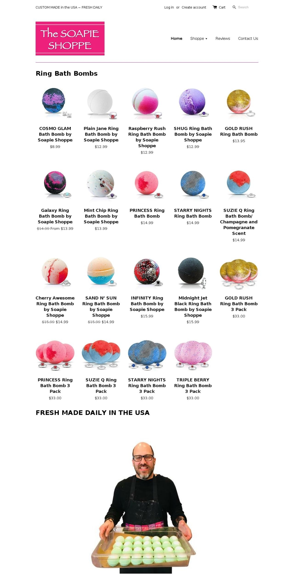 bathbombsbysoapieshoppe.com — Shopify storefront screenshot