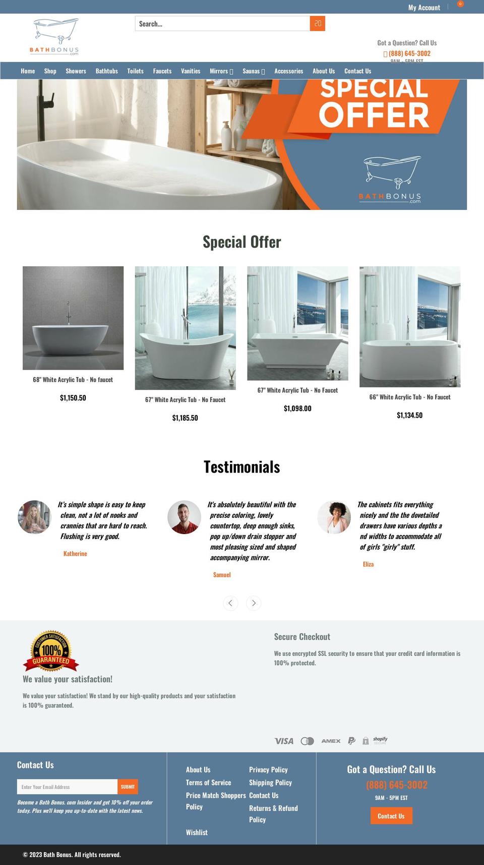 bathbonus.com shopify website screenshot