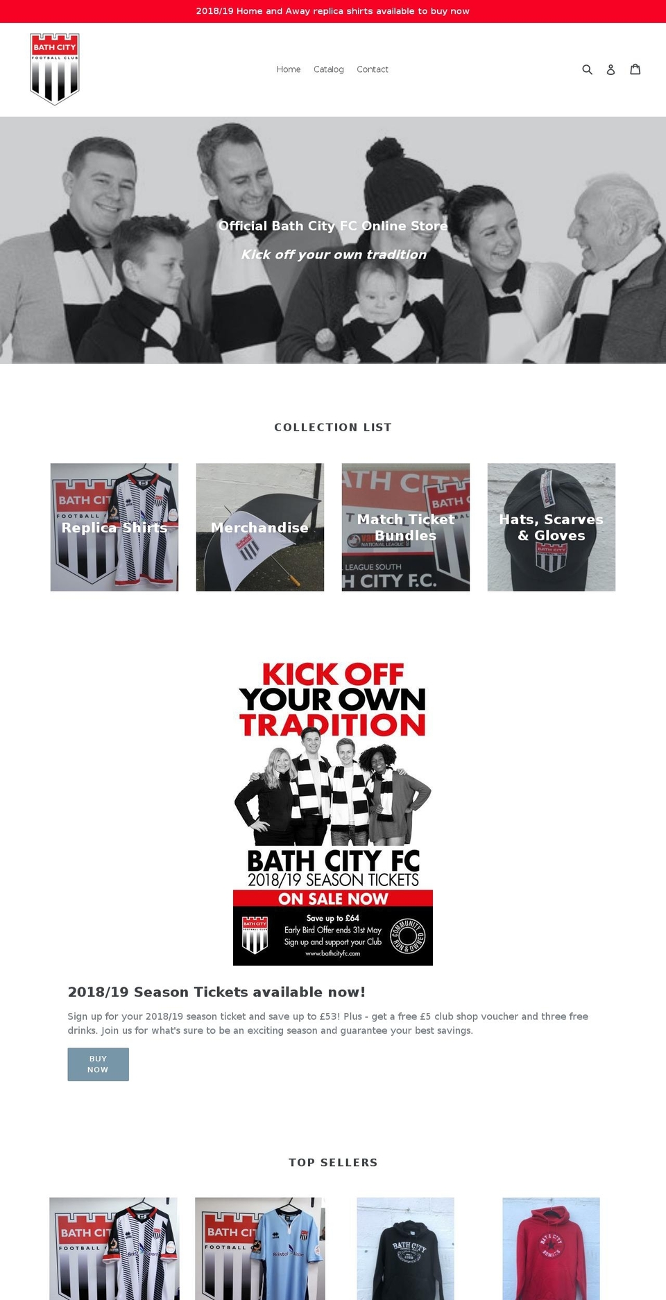 bathcityfcshop.com shopify website screenshot