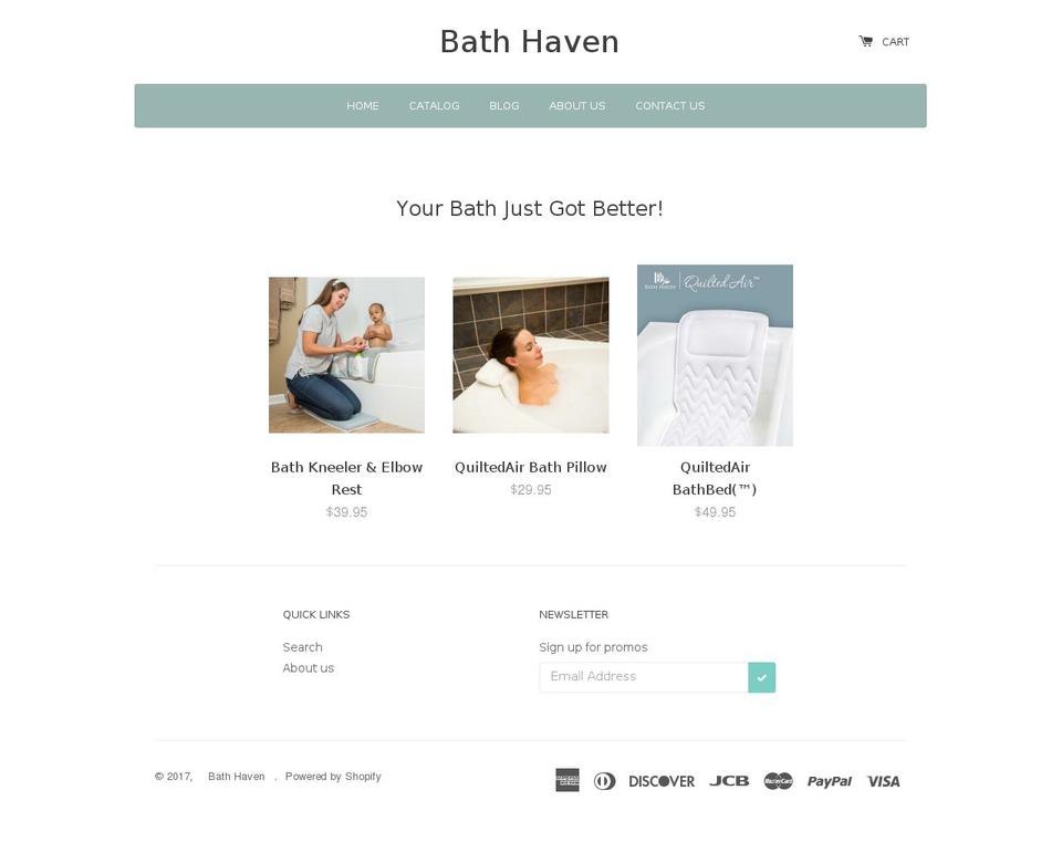 bathhaven.com shopify website screenshot