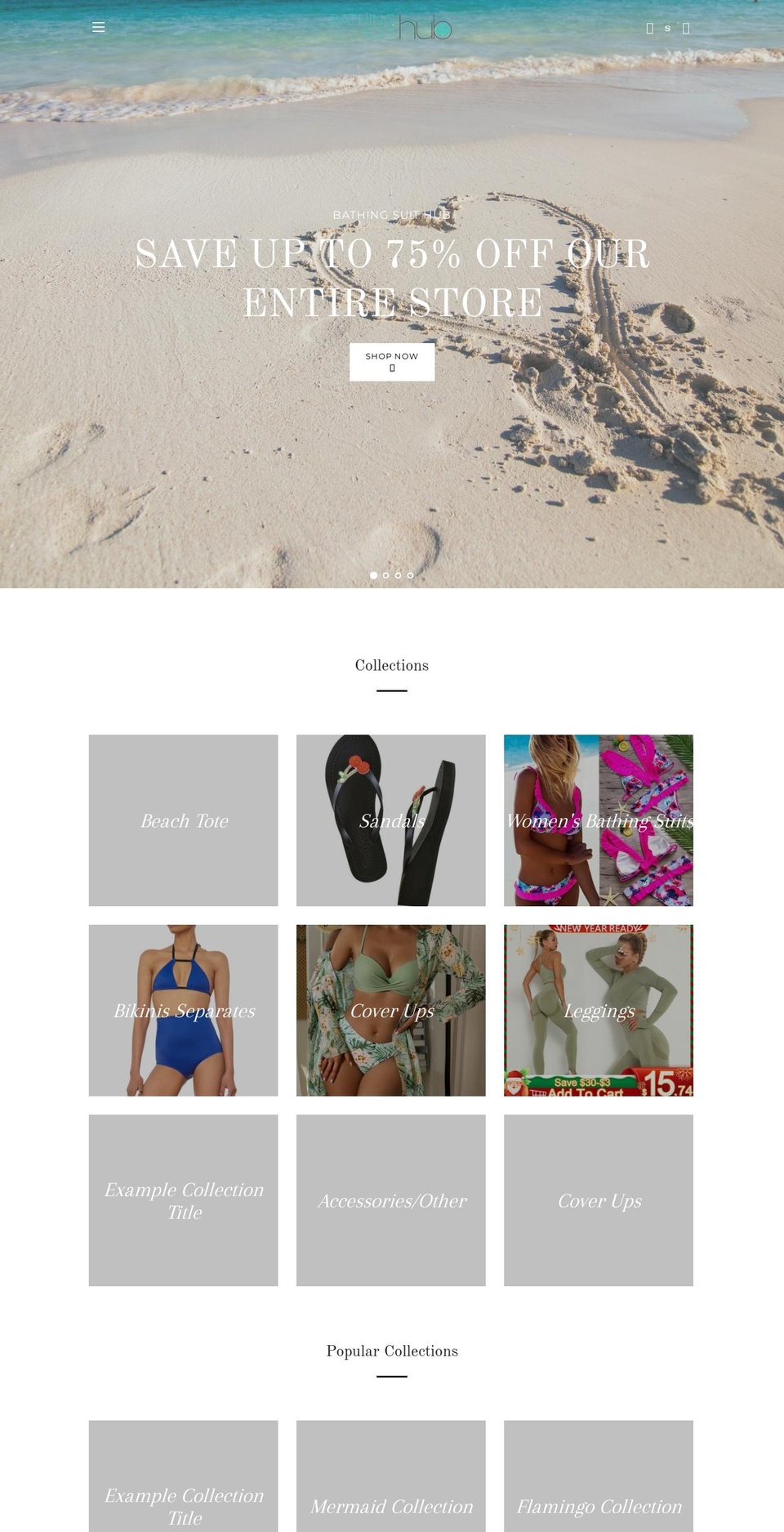 bathingsuithub.com shopify website screenshot