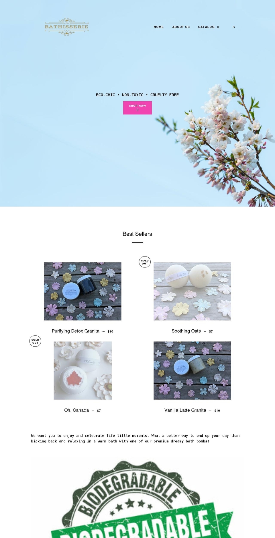 bathisserie.ca shopify website screenshot