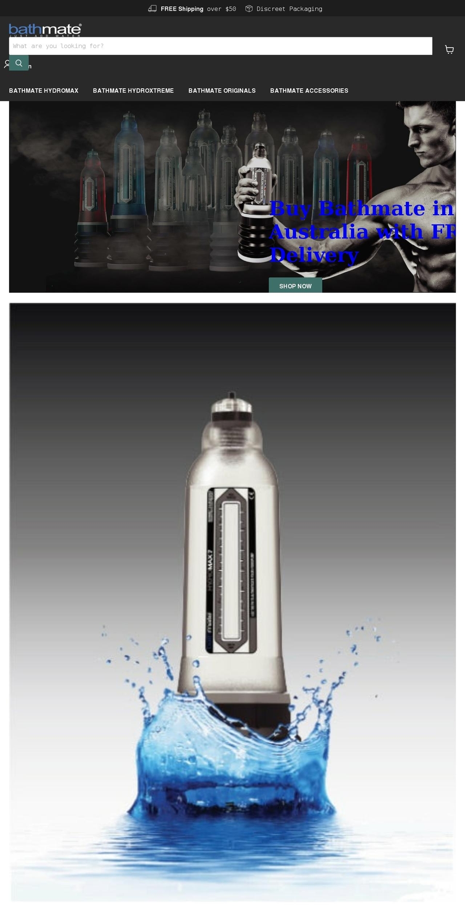 bathmate-australia.com shopify website screenshot