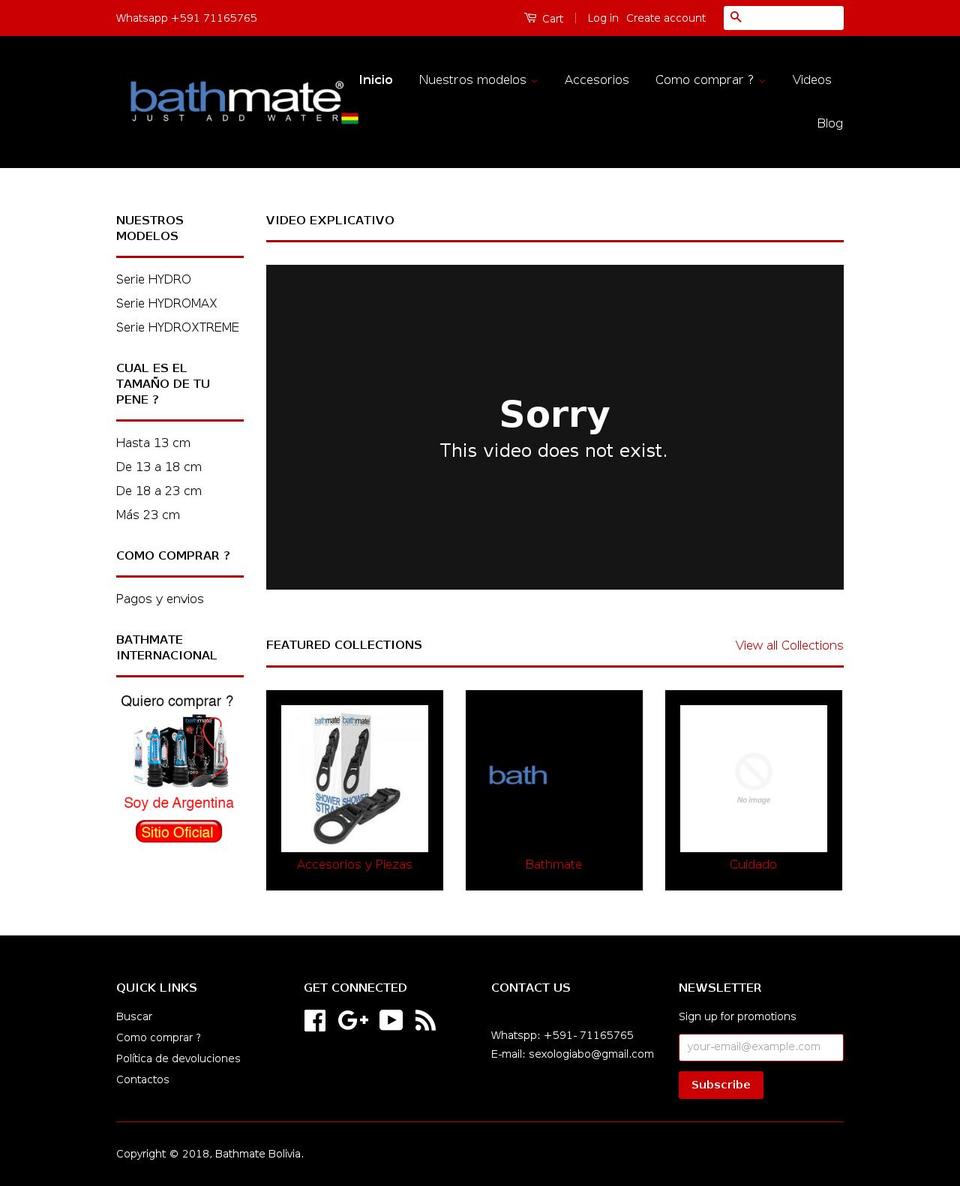 bathmatebolivia.com — Shopify storefront screenshot