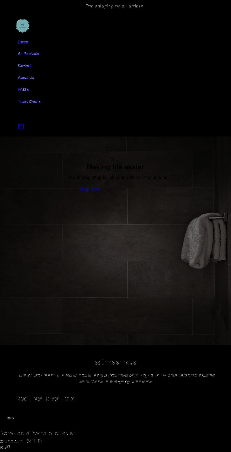bathroombud.com shopify website screenshot