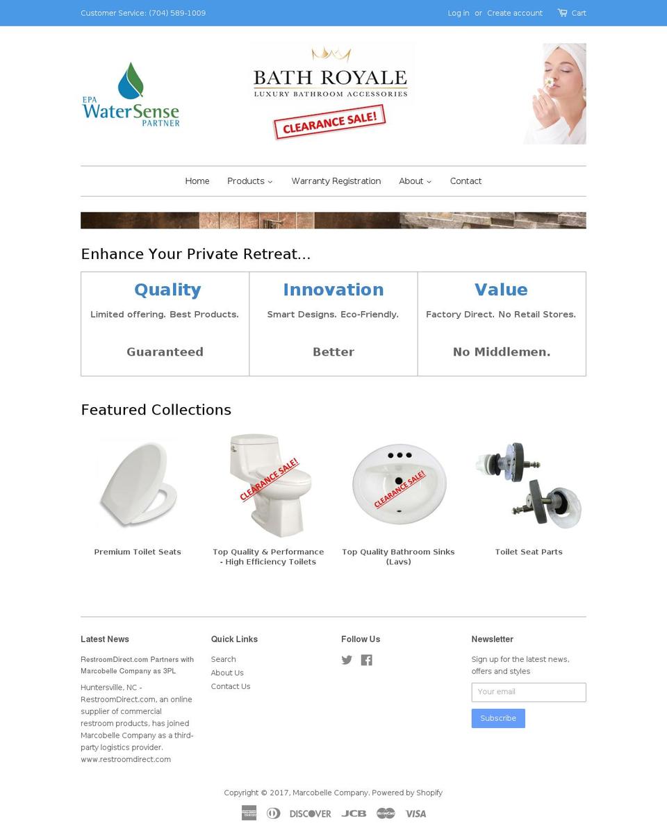 bathroyale.com shopify website screenshot