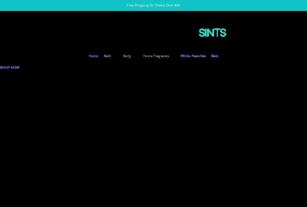 bathsints.com shopify website screenshot