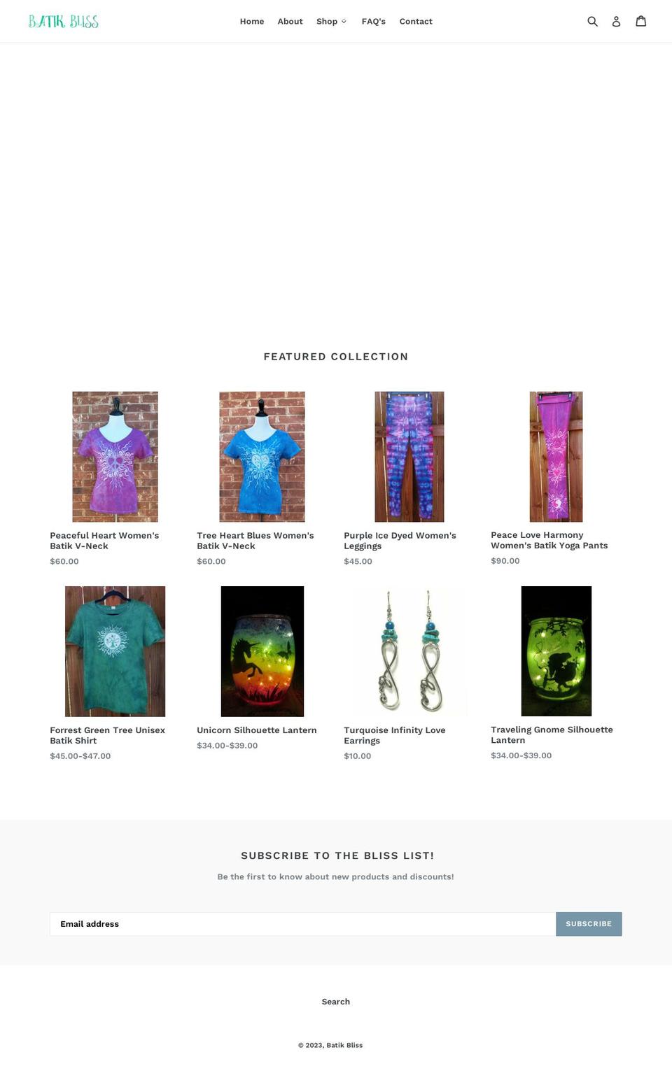 batikbliss.com shopify website screenshot