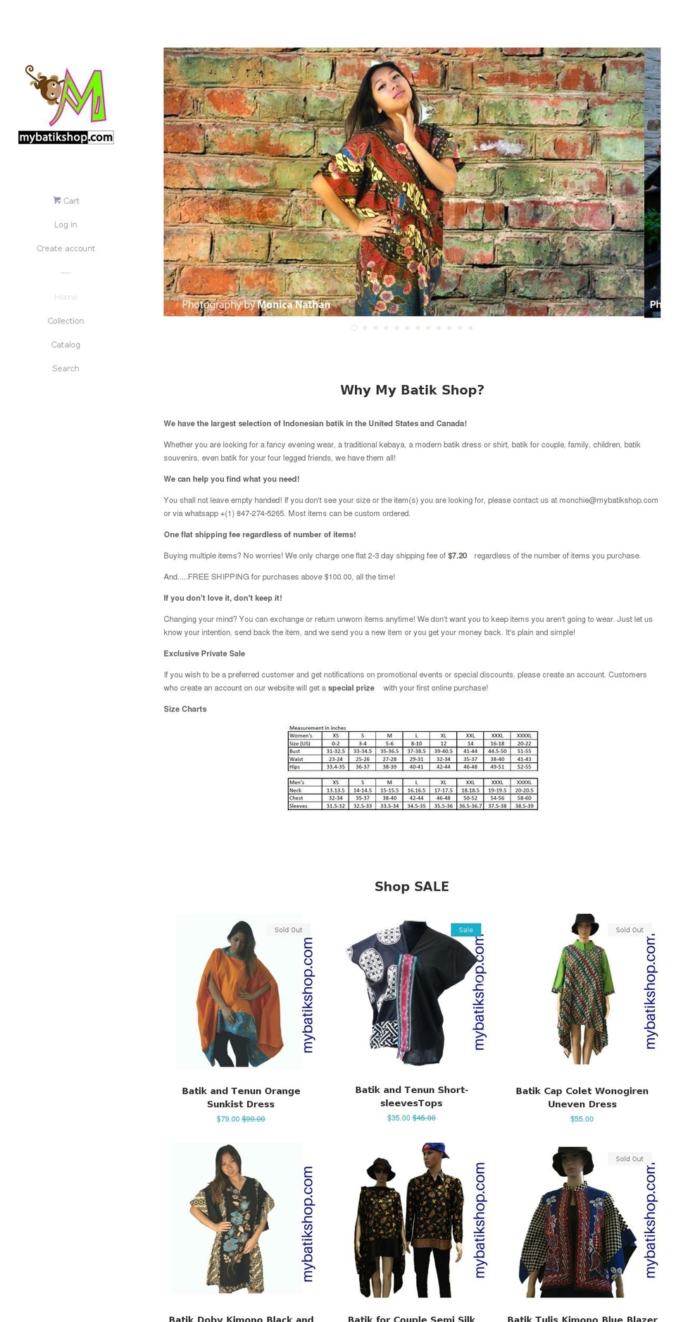 batikindonesiashop.com shopify website screenshot