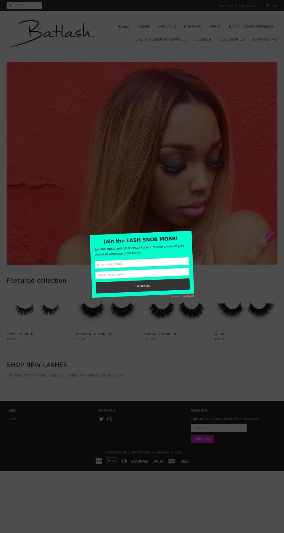 batlashco.com shopify website screenshot