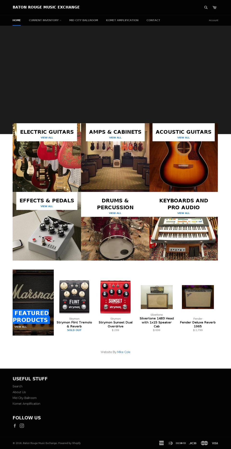 batonrougemusicexchange.net shopify website screenshot