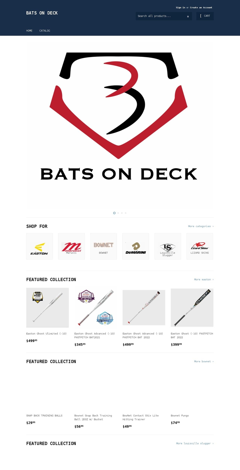 batsondeck.com — Shopify storefront screenshot