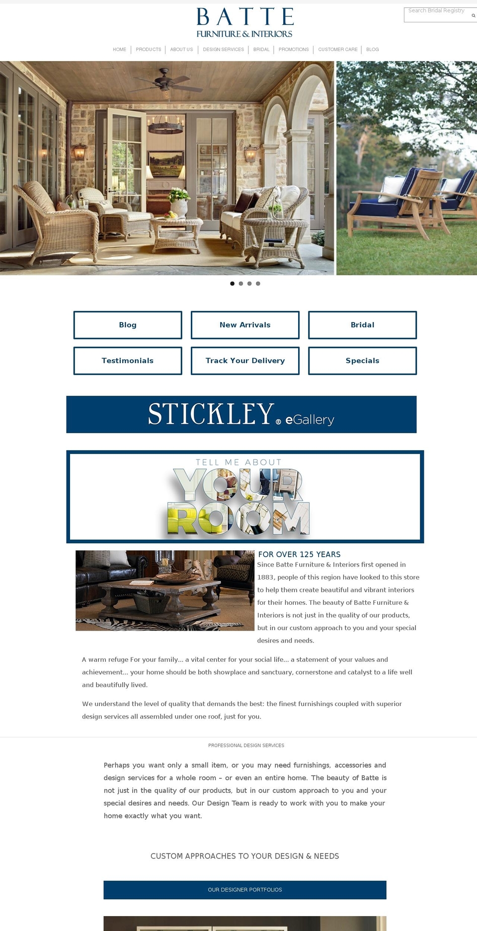 furniture Shopify theme site example battefurniture.com