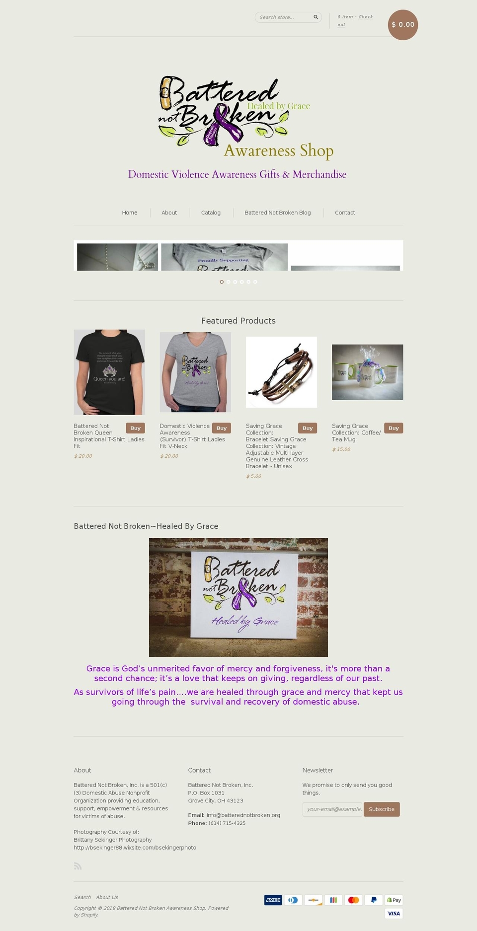 batterednotbrokenshop.org shopify website screenshot