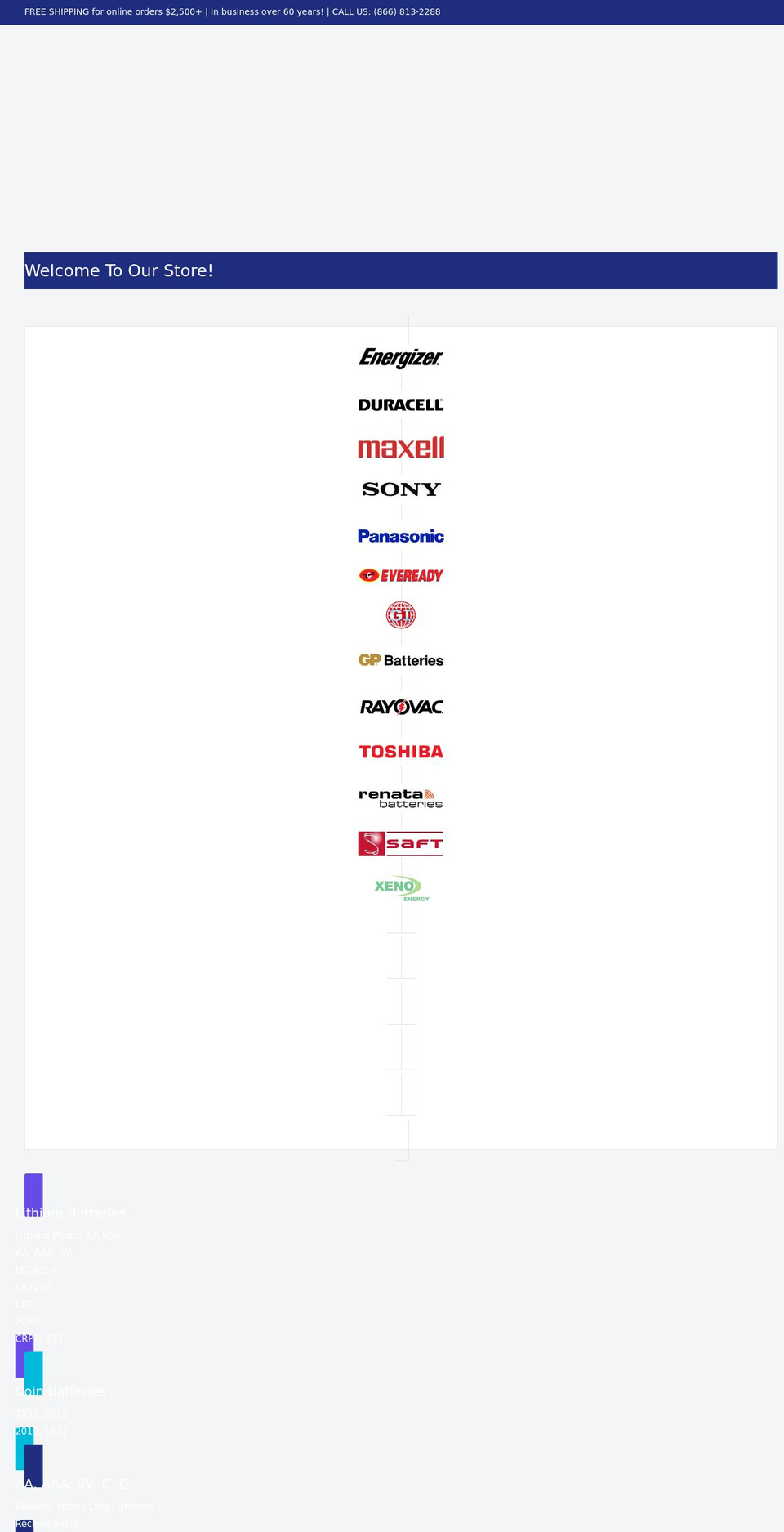 batteriesandbutter.com shopify website screenshot