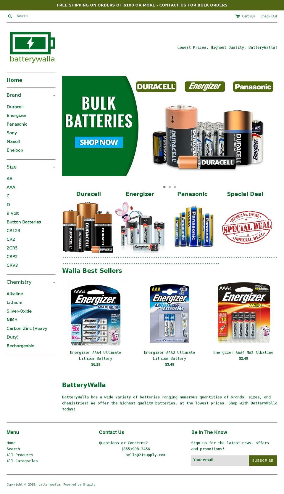 batterywalla.com — Shopify storefront screenshot