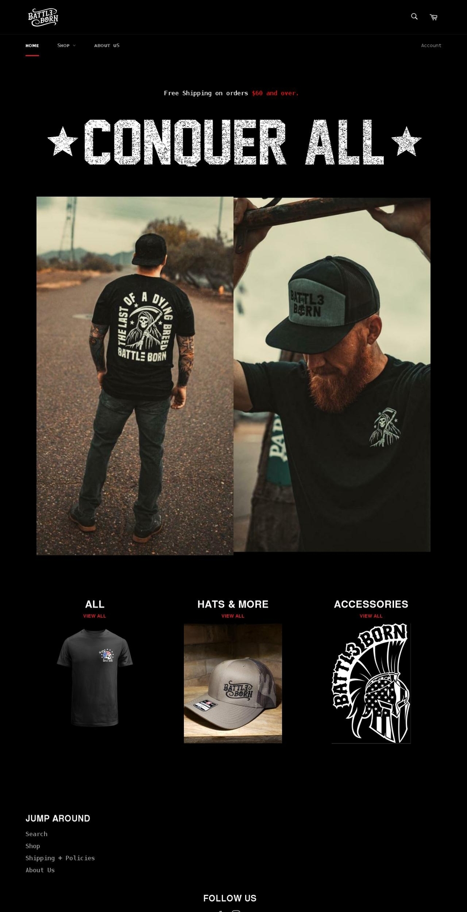 battl3born.com shopify website screenshot