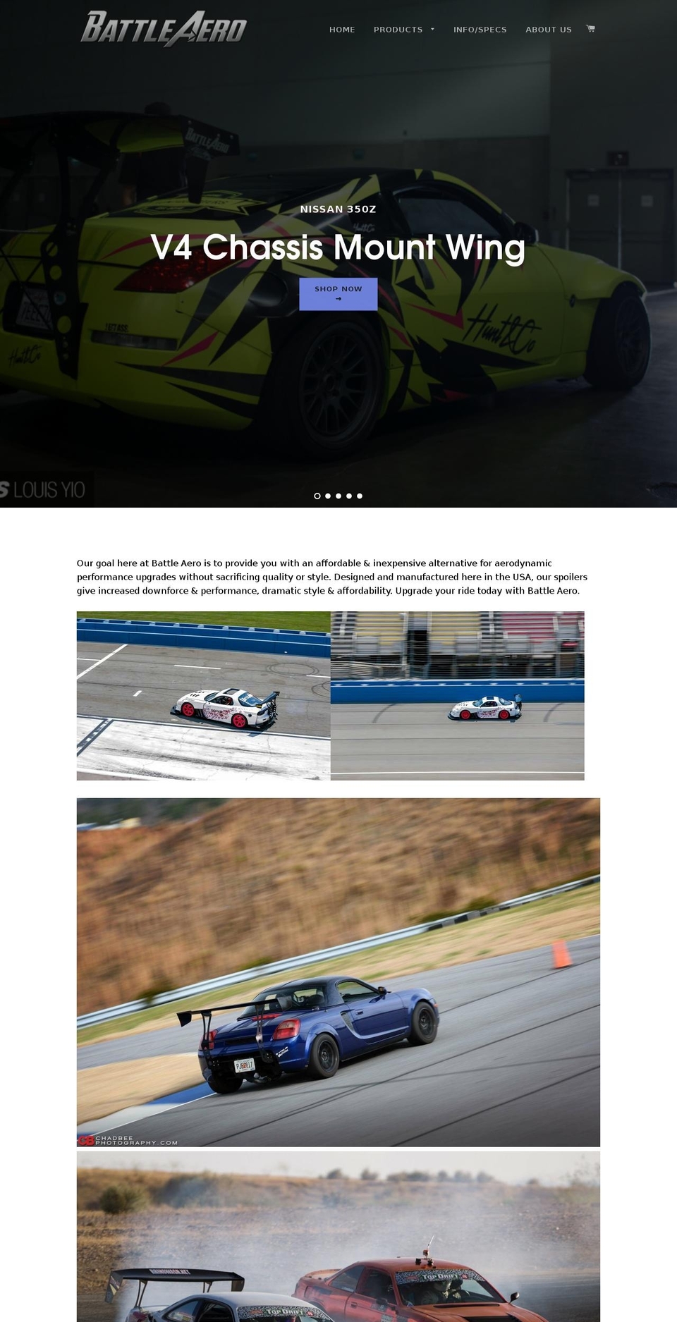battleaero.com shopify website screenshot