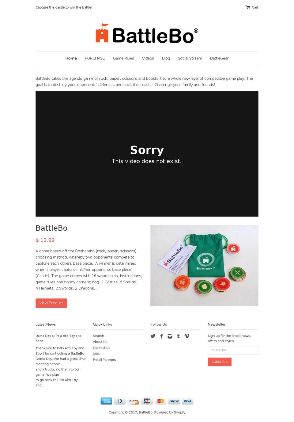 battlebo.com shopify website screenshot