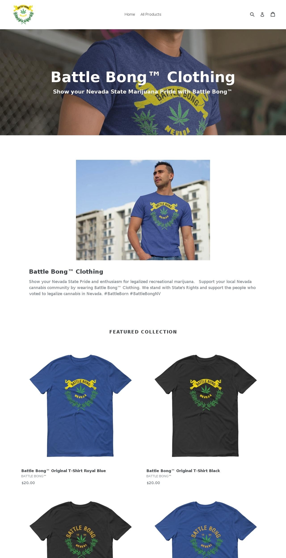 battlebong.com shopify website screenshot