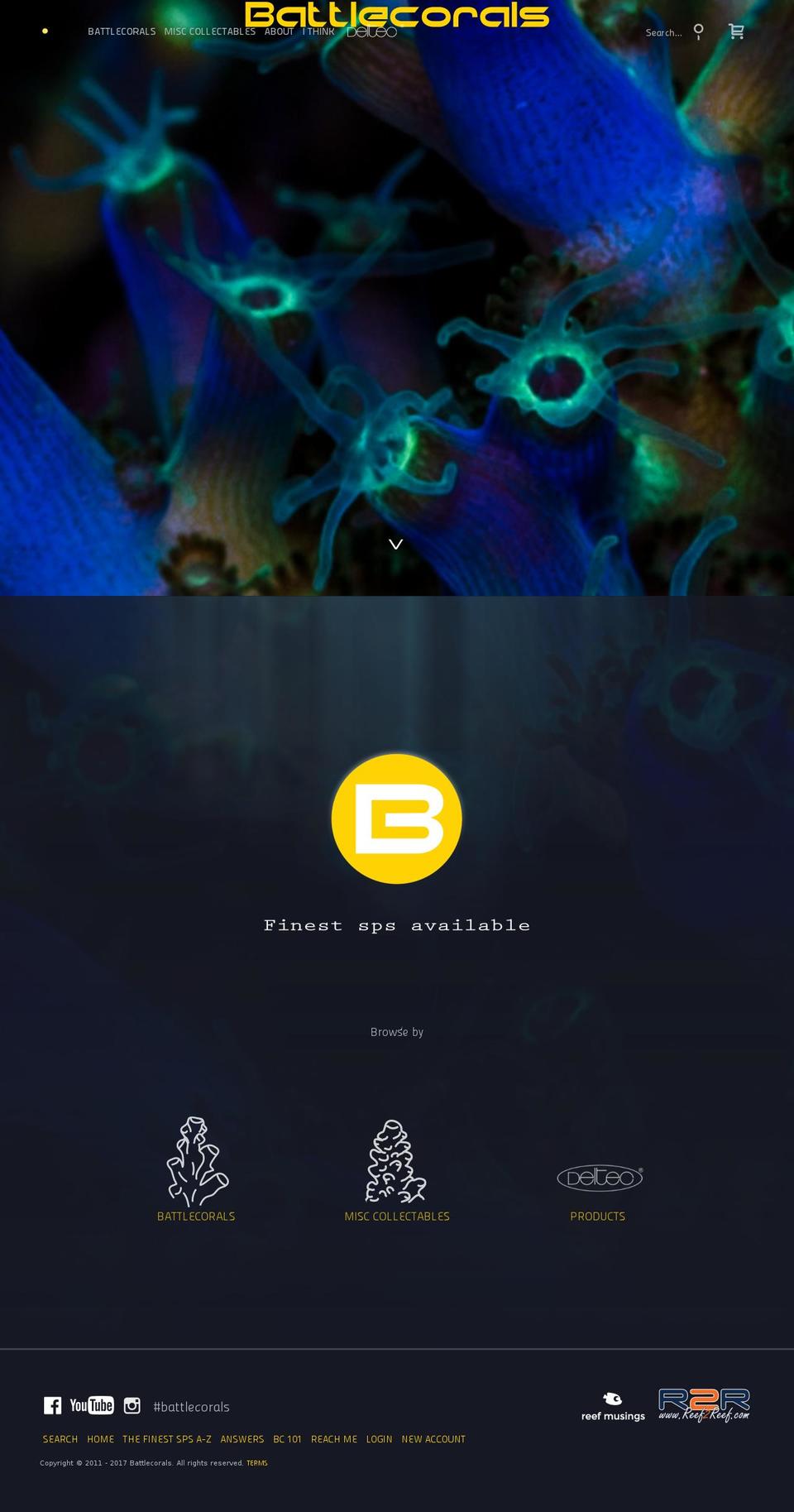 battlecorals.com shopify website screenshot