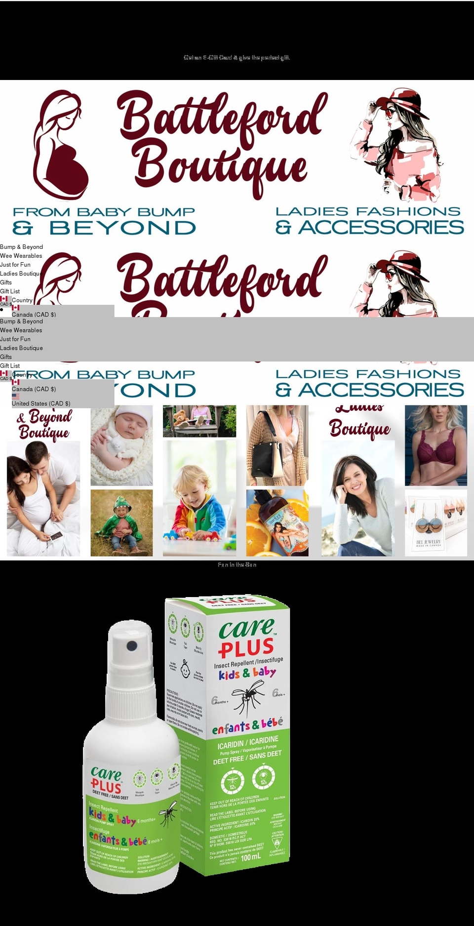 battlefordboutique.ca shopify website screenshot