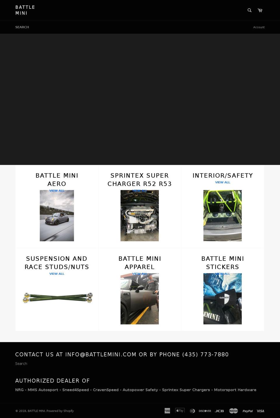battlemini.com — Shopify storefront screenshot