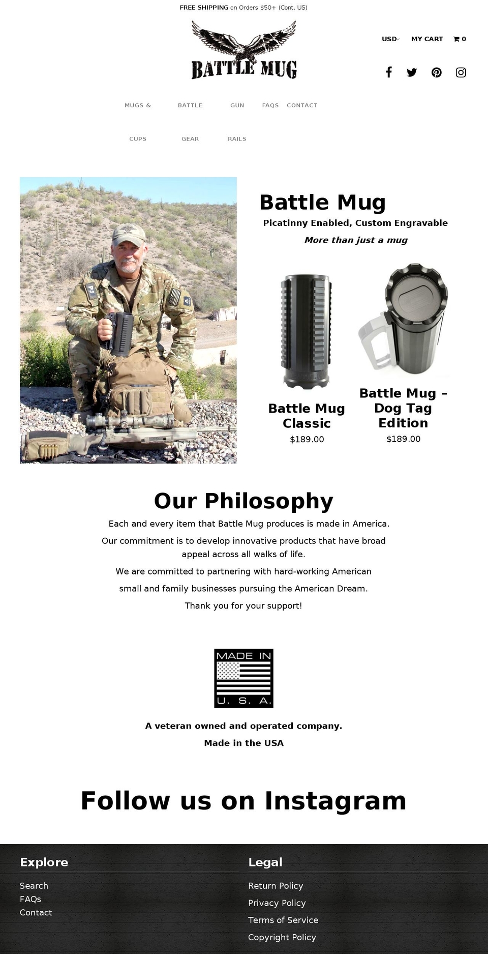 battlemug.com shopify website screenshot