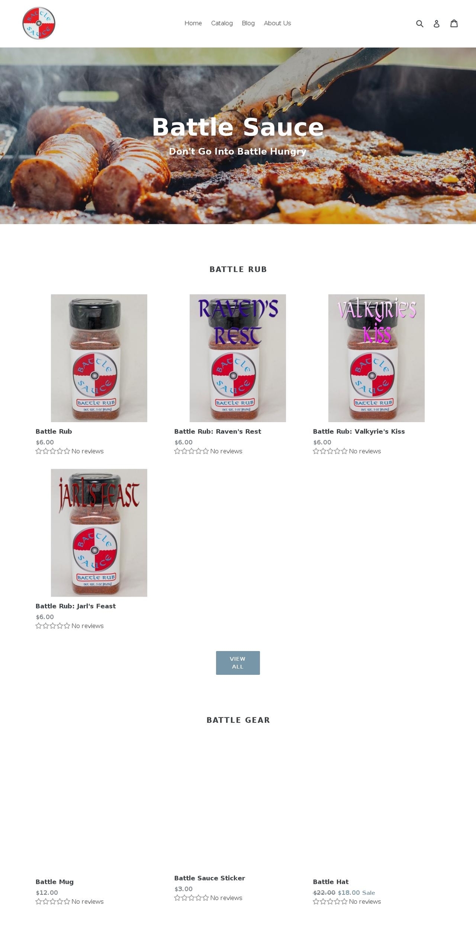 battlesauce.com — Shopify storefront screenshot